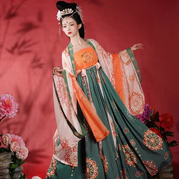 Moterų Kinijos Tradicinės Hanfu Kostiumas Naujas Stilius Ponia Han Dinastijos Suknelė Siuvinėjimo Tang Dinastijos Princesė Liaudies Šokių Drabužiai