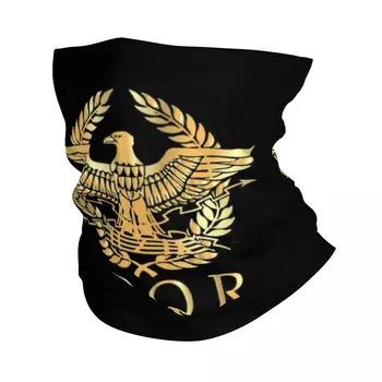 Vintage Gold Romos Imperijos, Bizantijos Erelio Emblema Bandana Kaklo Šilčiau Žiemos Žygiai Slidinėjimo Šalikas Gaiter Romos SPQR Veidą Padengti