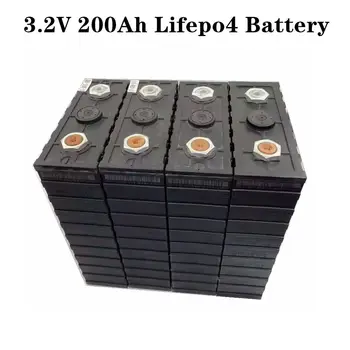 4PCS 3.2 V 200Ah Įkrovimo Lifepo4 didelės talpos 12V 200Ah Lifepo4 Baterija DIY saulės energijos sistemos, energijos saugojimas sistema