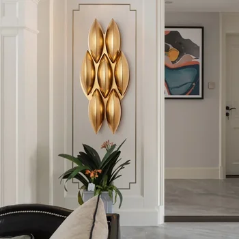 Postmodernios Amerikos kūrybos paprasta sienos šviesiai auksinės šviesos prabanga vila kambarį kupė modelio kambario sienos lempa