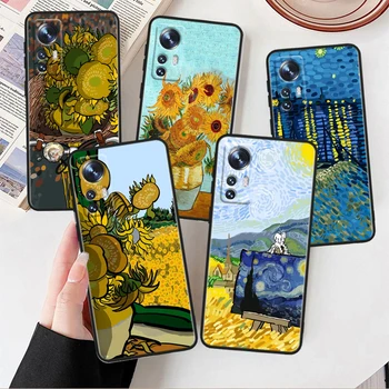 Art Van Gogho Tapybai Už Xiaomi Mi 10T 10S 9T 9 SE 8 A3 A2 6X 5X CC9E 10 Pastaba Lite Pro Sumaišykite 3 Black Telefono dėklas Telefono dėklas