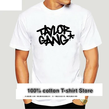 Taylor Gang Marškinėliai MenCasual Paprastas Trumpas Rankovės Logotipas Spausdinti Tee 100% Medvilnės Baltas Vyrų Viršūnes Drabužius Apvalios Kaklo 6242A