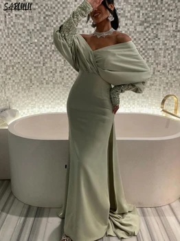 Elegantiškas Giliai V-kaklo vakarinę Suknelę Klasikinis Grindų ilgis Nuotakos Suknelės, Šaliai, Užkarpomis Tiesiai Nuotakos Suknelės, Vestidos De Novia