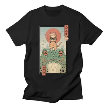 Trumpas Rankovės Mados Universalus Moterų Samurajus Katė Spausdinti Top Marškinėliai Moterims Vasaros Mados T-Shirt Juokinga Modelį, Print T-Shirt.