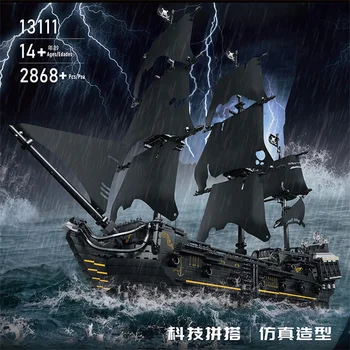 PELĖSIŲ KARALIUS 13111 Burlaivis modelių Kūrimo Žaislai 2868pcs Klasikinis Piratai Laivų Statyba Blokai Suaugusiems Ir Vaikams Kalėdų Dovanos