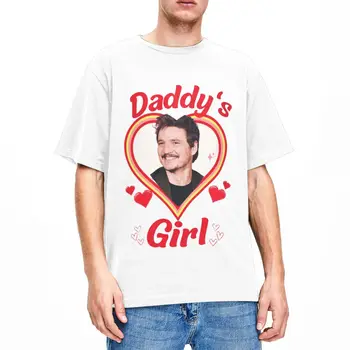 Juokinga Pedro Pascal Daddy ' s Girl Merch T-Marškinėliai Vyrams Moterys, meilė Nuostabi, Medvilnės Marškinėliai Crewneck Trumpas Rankovės Dovanų Idėja Viršūnės