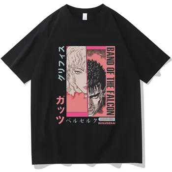 Anime Berserk Žarnos Print T Shirt Manga Juosta 