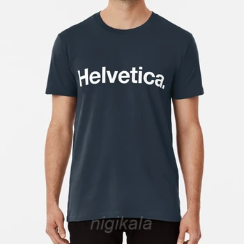 Helvetica Tipas Typographycamisetas Mados Spausdinti Aukštos Kokybės 100%Medvilnės Marškinėlius