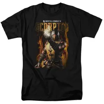 Mortal Combat X Skorpionas kovos žaidimas Retro 90s grafinis T-shirt WBM531