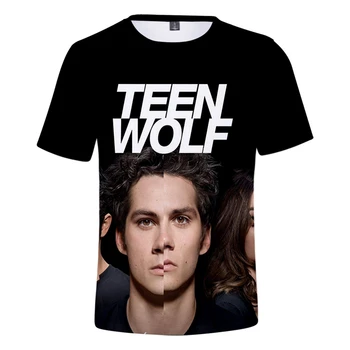 Karšto Pardavimo TV Serialas Teen Wolf Spausdinami 3D T-shirt Vyrai Moterys Mados Atsitiktinis Apvalios Kaklo marškinėliai Unisex Hip-Hop trumpomis Rankovėmis T Shirts