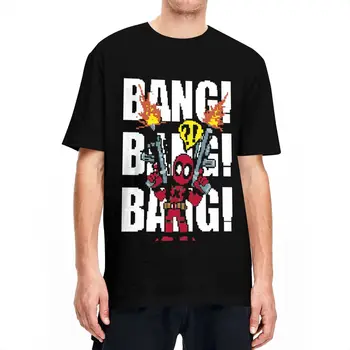 Deadpool Bang T Marškiniai Vyrams, Moterims 100% Medvilnės Derlius, T-Marškinėliai Crewneck Tees Trumpomis Rankovėmis Viršūnes Dovanų Idėjos