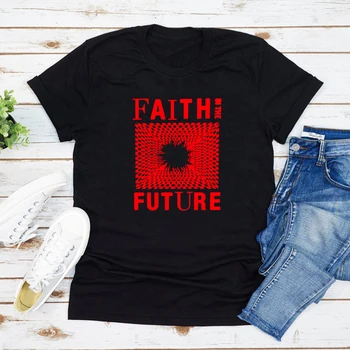 Tikėjimą ateitimi 2023 Kelionių Merch T-marškinėliai Moterims trumpomis Rankovėmis Grafinis T Marškinėliai Streetwear Viršuje Muzikos Albumą Gerbėjai Dovana Marškinėliai