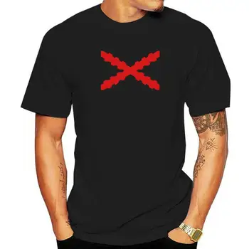 Ispanijos Imperijos Bordo Šaligatvio Tshirts Vyrai Bordo Kryžiaus Grafinis T-Shirts Mados Ispanija Bordo Kryžiaus Vėliava Vyrų Tees