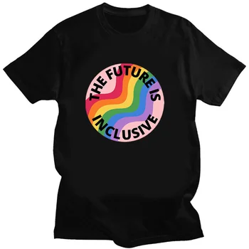 Gėjų LGBT Marškinėlius Lesbiečių, Homoseksualų Marškinėlius Pasididžiavimas Vėliavos Ateityje Įskaičiuota Pasididžiavimas Vaivorykštė Spausdinti Vyrų, Moterų Marškinėliai Tee Viršų