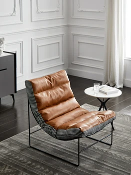 Dizainerio Viena Sofa Šviesos Prabanga Modernus Paprastumas Tūkst. Paukščių Tinklelis Tingus Kambarį Laisvalaikio Caterpillar Maža Sofa, Kėdė