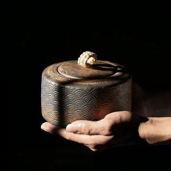 Japonų keramikos arbatos dežutės vintage porceliano arbatos filtras saugojimo arbatos arba maisto