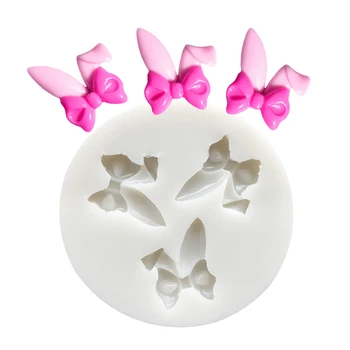 Easter Bunny Ears Silikono Sugarcraft Pelėsių Šokoladinių Keksiukų Kepimo Minkštas Tortas Dekoravimo Įrankiai