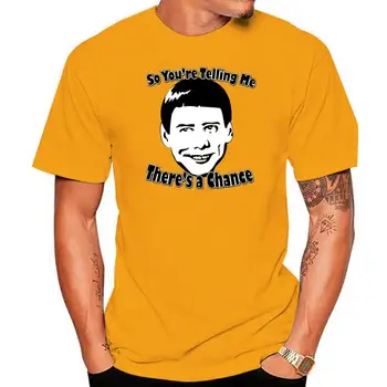 Kvailas ir Protingėja T-shirt, Kad tu pasakoji man yra tikimybė, Unisex Jim Carrey Medvilnės Atsitiktinis Marškinėliai Baltos Viršų