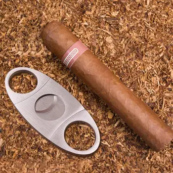 Nerūdijančio Plieno Metalo Cigarų Pjovimo Patogus, Tvirtas, Patikimas Dvipusis Dizaino, Lengvai Valomas Cigaro Žirklės Cigarų Priedai