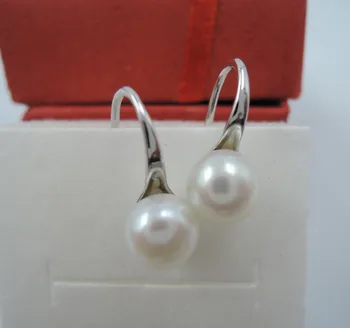 Aukštos kokybės 100% pobūdžio gėlavandenių perlų auskarai S925 stering sidabro auskarai AAA klasės pearl