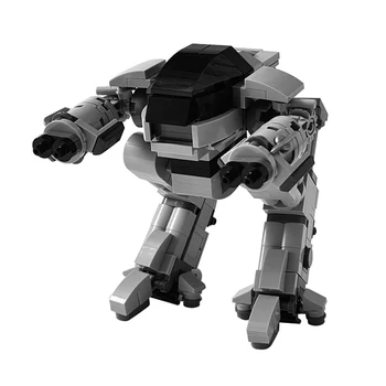 Gobricks SS Filmą RoboCoped Vykdančioji Mechaninė Karo ED209 Robotas Blokai Kit Matrixed Juoda Mašina Plytos Vaikų Žaislas