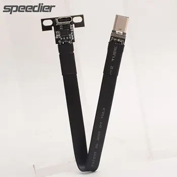 USB 3.1 Tipas-C Moterų USB3.1 Tipas-C Male Duomenų Sync&Charge Plokščias Kabelis USB C Laido Jungties Adapteris FPC FPV Su Laikikliu Mount