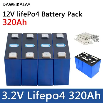 3.2 V Lifepo4 Baterija 320Ah Klasės Akumuliatoriaus 12V 24V 48V Įkraunama Ličio Geležies Fosfato Baterijos Atsarginės Elektros RV Valtis Krepšelį