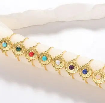 GATTVICT Stilingas Derliaus Opal Planetos Žiedai Moterims Geometrinis Paprasta Svetimas Dalykų Magic Žiedas Papuošalai Anillo Hombre Dovana Naujas