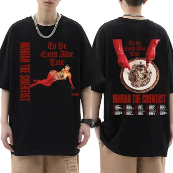 Dainininkė Mariah Mokslininkas Valgyti Gyvas Kelionių 2024 Grafinis Marškinėliai Vyrams, Moterims, Hip-Hop Mados T-shirt Šviesą Negabaritinių Marškinėlius