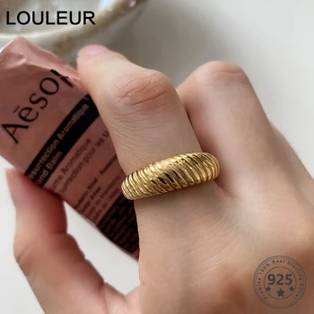 LouLeur Nekilnojamojo 925 Sterlingas Sidabro Ruoželiniu Žiedas prancūzų Stilius Minimalistinis Aukščio, Žiedai, Moterų Mados Prabangių Bauda Papuošalai, Dovanos