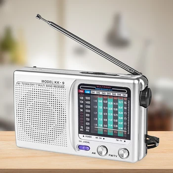 Mini AM/FM Radijo Imtuvas integruotas Garsiakalbis Nešiojamų Radijo SW/AM/FM baterijomis, Teleskopinė Antena Dual Band Skaitmeninis Radijas