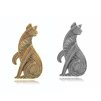 Naujų senovinių gyvūnų tiger dizaino sagės derliaus katė moterų unisex aksesuarai dovanos, didmeninė