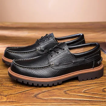 Vyriški patogi odinė avalynė, aukštos kokybės batus, minkštas padas, juodos spalvos, plius dydis 36-47, nauja kolekcija