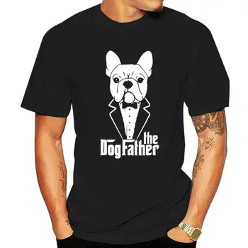 Į Dogfather prancūzų Buldogas Tėtis Frenchie Trumpas Rankovės Juokinga T Shirt Grafikos Harajuku Hip-Hop T-shirt Streetwear
