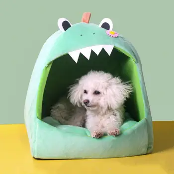 Naminių gyvūnėlių Pagalvėlės Minkštos Pet Lova Animacinių filmų Krokodilo formos Naminių Kačių Pagalvėlės Lizdą