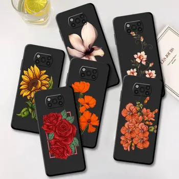 Drugelis Levandų Higan Gėlių Atveju Xiaomi Mi Poco X3 NFC M4 F3 C40 11 11T 10T Pro 12 9T 9 10Lite Atgal Minkštas Telefono Dangtelį