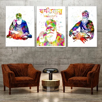 Sikų meistras Baba Shen Singh tapyba, Sikų meno meistras, Sikų art print, Indų papuošalai, dvasinių sienų apdaila, Indijos meno p