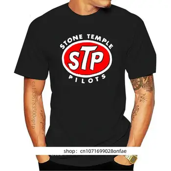 Naujas 2023 Akmens Šventykla Pilotai STP Logotipas Roko Grupė Vyrų Black T-Shirt Dydis S-5XL Vyras Moteris Tee Marškinėlius