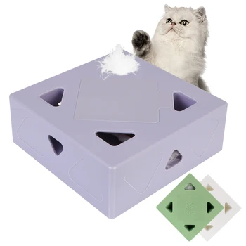 Aikštės Magic Box Dantį Cat Stick Žaidimas Selfplay Naudotis Žaislai Kačių Automatinė Katė Plunksnų Žaislas Elektros Katė Interaktyvus Žaislas