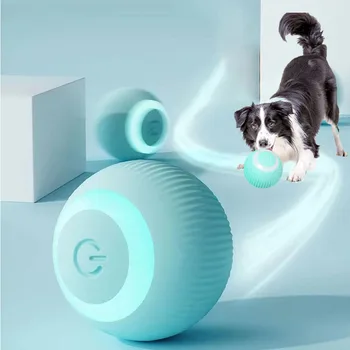 Elektros Smart Kamuolį, Kačių ir Šunų Automatinė Valcavimo Kamuolys USB Krovimo Garsą Skleidžiančių Šviesos Žaislas
