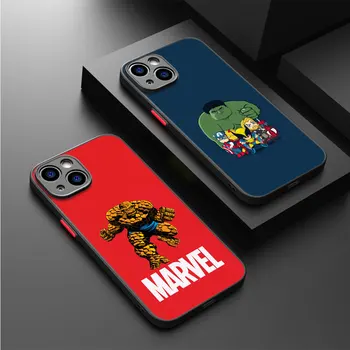 TPU Marvel Herojus Animacinių filmų Padengti Prabanga Telefono dėklas skirtas iPhone 14 Pro Max 8 Plius 11 Pro XS X SE 15 Pro 7 6S XR 12 Mini Pro 13 15