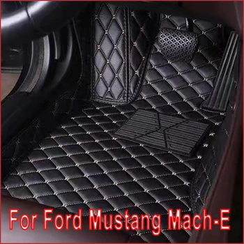Automobilio Grindų Kilimėliai Ford Mustang Mach-E 2021 2022 Užsakymą Pėdų Pagalvėlės Automobilių Kilimų Padengti Interjero Priedai