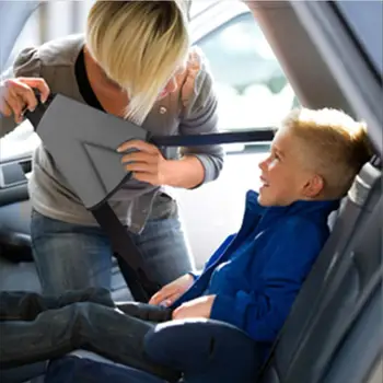4X Vaikams Automobilių Saugos sėdynė dirželio Įtempiklis Universalus Diržas Trikampis Laikiklis Pilka