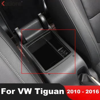Volkswagen VW Tiguan 2010-2015 M. 2016 Interjero Aksesuarų Automobilio Sėdynėje Centras Laikymo Dėžutė Dėklas Organizatorius Bako Laikiklis Atveju