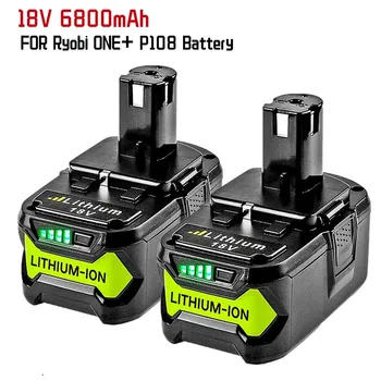 Batterie für Ryobi 18V 6800mAh Hohe Kapazität Ličio-Batterie für Ryobi VIENAS + P102 p103 P104 P105 P107 Bevieliuose Elektros Įrankiuose