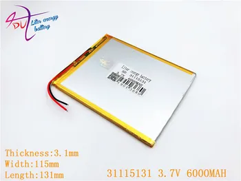 3.7 V 31115131 baterija dual core,gemei G6T,VI40 dual core,A11 Quad-Core,tablet pc baterijos 6000MAH SGR241