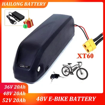 36V 48V 52V 20AH E-bike Baterija Hailong 30A BMS 54.6 V 350W 500W 750W 1000W 1500W 18650 Elementų BBS02 BBS03 elektrinis triratis