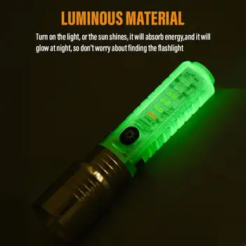 Naujas MINI LED Žibintuvėlis USB C RechargeableTorch Stiprus Magnetas Pen Įrašą Žibintų Zoom Neprivaloma Nešiojamų Lempos Kempingas Uv Šviesos