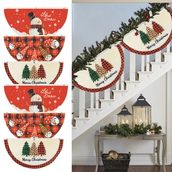 Kalėdinė Dekoracija vėduoklės formos Vėliavos Banner Patalpų Lauko Kabinti Ornamentu Namuose Kalėdos Navidad Naujųjų Metų Židiniu Dekoras