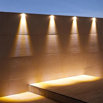 4 LED Lauko Saulės Lempos Sodo Vandeniui Dekoratyvinis Apšvietimas, Saulės Energijos Lempos Balkonas Tvora, Kiemas Aplinkos Saulės šviesos Žibintai